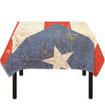 Retro Puerto Rican Flag Print Tablecloth