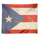 Retro Puerto Rican Flag Print Tapestry
