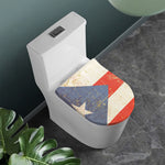 Retro Puerto Rican Flag Print Toilet Lid Cover