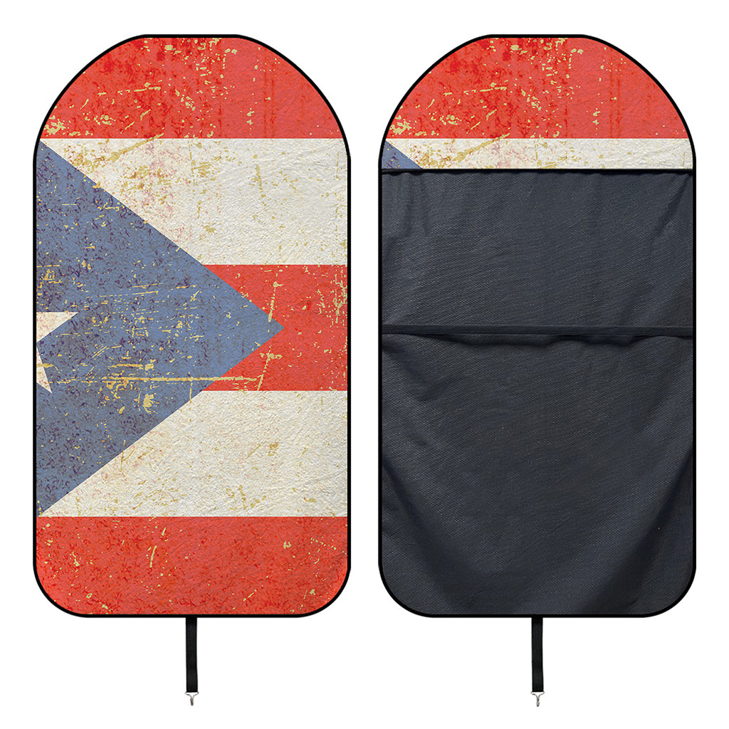Retro Puerto Rican Flag Print Waterproof Car Seat Cover