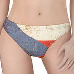 Retro Puerto Rican Flag Print Women's Thong