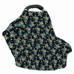 Retro Sea Turtle Pattern Print Baby Seat Cover