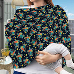 Retro Sea Turtle Pattern Print Baby Seat Cover