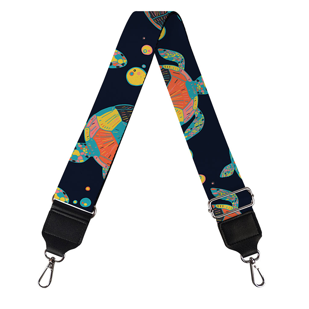 Retro Sea Turtle Pattern Print Bag Strap