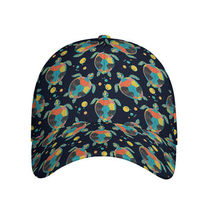 Retro Sea Turtle Pattern Print Baseball Cap