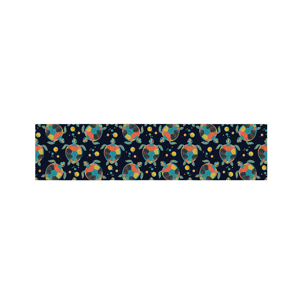 Retro Sea Turtle Pattern Print Bed Runner