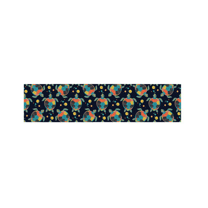 Retro Sea Turtle Pattern Print Bed Runner