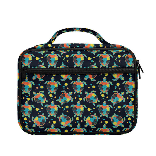 Retro Sea Turtle Pattern Print Briefcase Bible Bag