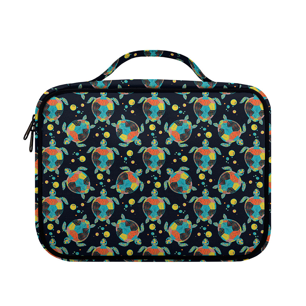 Retro Sea Turtle Pattern Print Briefcase Bible Bag