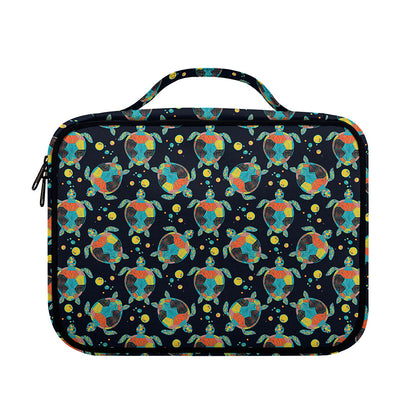 Retro Sea Turtle Pattern Print Briefcase Bible Bag