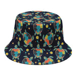 Retro Sea Turtle Pattern Print Bucket Hat