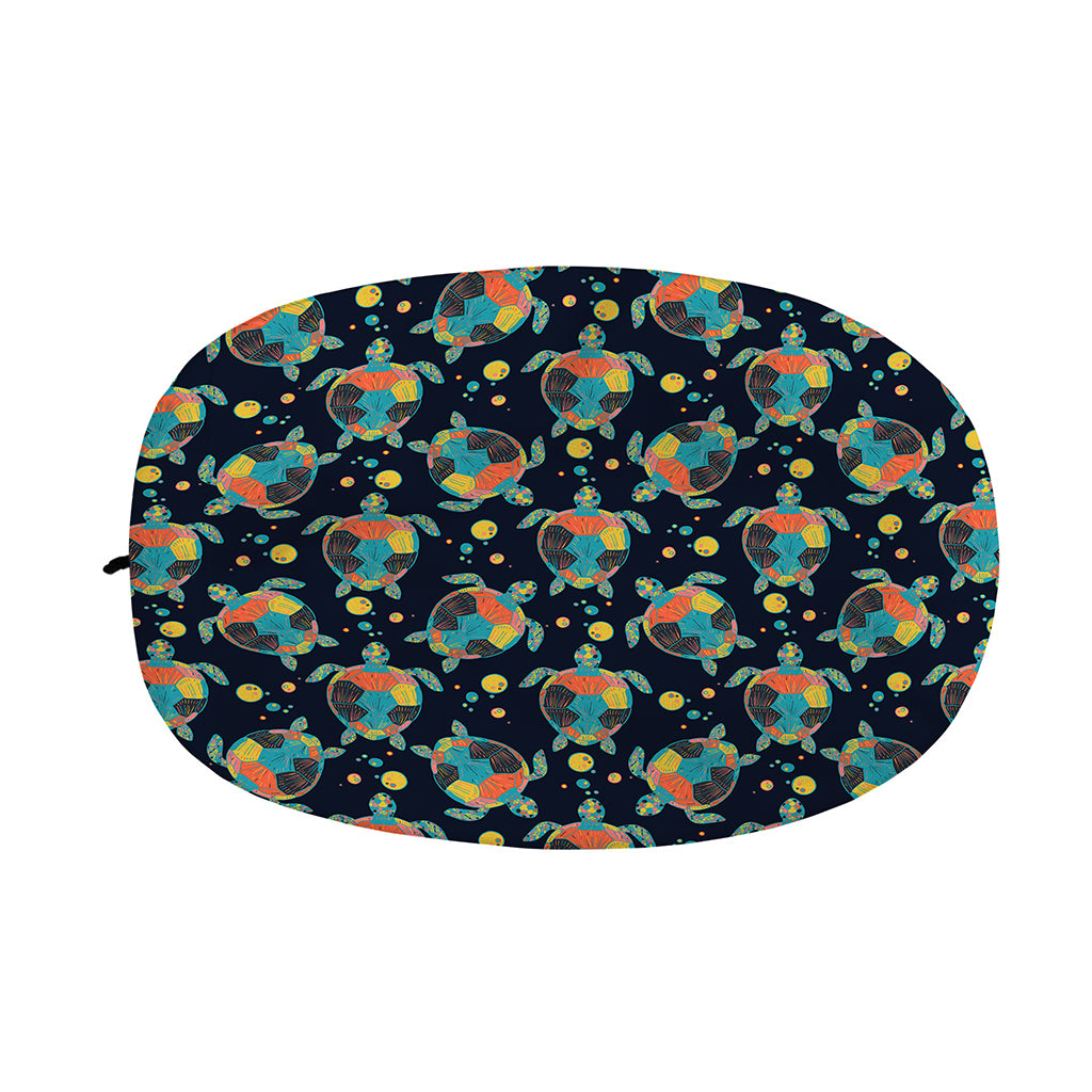 Retro Sea Turtle Pattern Print Car Side Mirror Covers