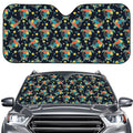 Retro Sea Turtle Pattern Print Car Windshield Sun Shade