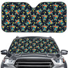 Retro Sea Turtle Pattern Print Car Windshield Sun Shade