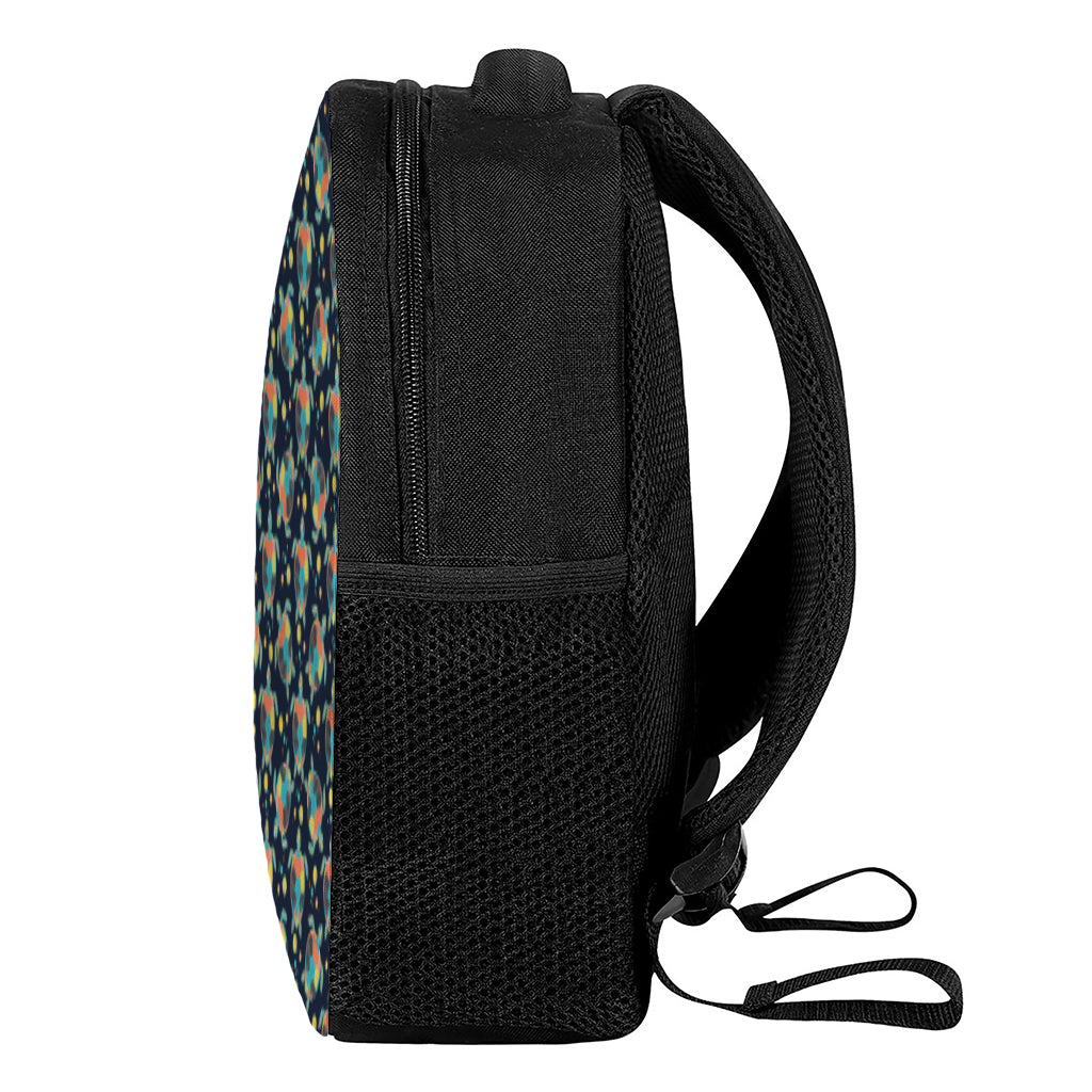 Retro Sea Turtle Pattern Print Casual Backpack