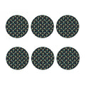 Retro Sea Turtle Pattern Print Coaster Set