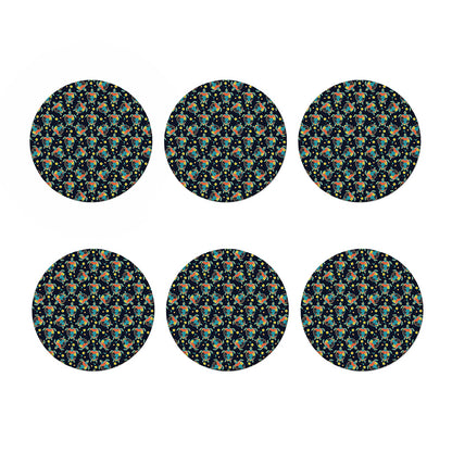 Retro Sea Turtle Pattern Print Coaster Set