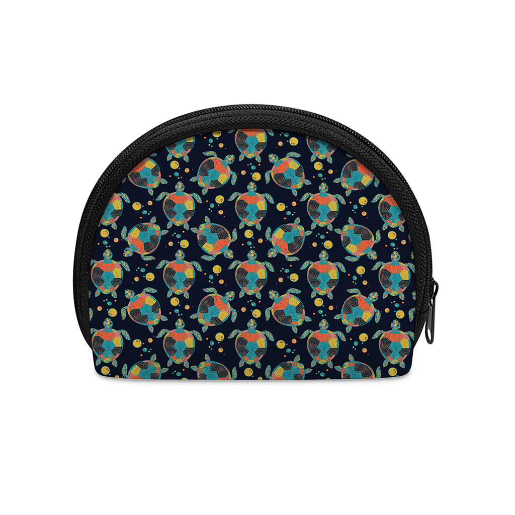 Retro Sea Turtle Pattern Print Coin Purse