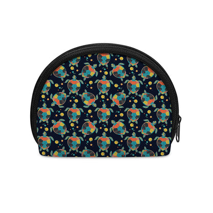 Retro Sea Turtle Pattern Print Coin Purse