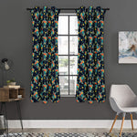 Retro Sea Turtle Pattern Print Curtain