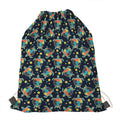Retro Sea Turtle Pattern Print Drawstring Bag