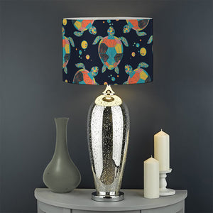 Retro Sea Turtle Pattern Print Drum Lamp Shade