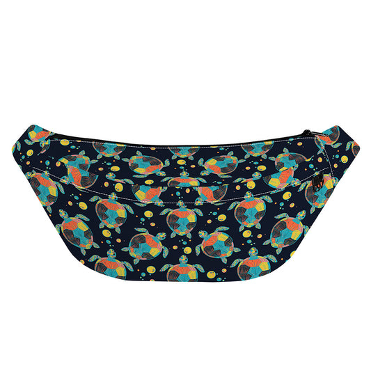 Retro Sea Turtle Pattern Print Fanny Pack