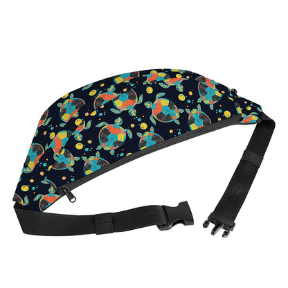 Retro Sea Turtle Pattern Print Fanny Pack