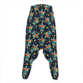 Retro Sea Turtle Pattern Print Hammer Pants