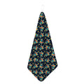 Retro Sea Turtle Pattern Print Hand Towel