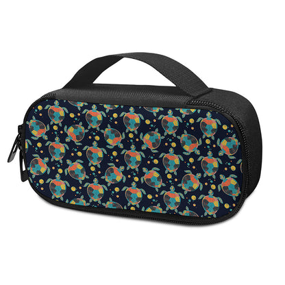Retro Sea Turtle Pattern Print Insulin Cooler Travel Case