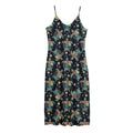 Retro Sea Turtle Pattern Print Jersey Midi Cami Dress