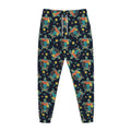 Retro Sea Turtle Pattern Print Jogger Pants