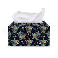 Retro Sea Turtle Pattern Print Leather Tissue Box Cover