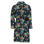 Retro Sea Turtle Pattern Print Men's Bathrobe