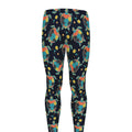 Retro Sea Turtle Pattern Print Men's Leggings
