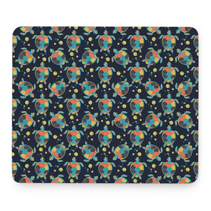 Retro Sea Turtle Pattern Print Mouse Pad