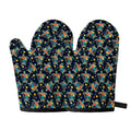 Retro Sea Turtle Pattern Print Oven Mitts