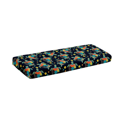 Retro Sea Turtle Pattern Print Piano Keyboard Cover