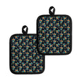 Retro Sea Turtle Pattern Print Pot Holders