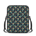 Retro Sea Turtle Pattern Print Rectangular Crossbody Bag