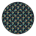 Retro Sea Turtle Pattern Print Round Floor Mat