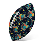Retro Sea Turtle Pattern Print Rugby Ball
