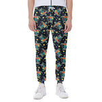 Retro Sea Turtle Pattern Print Scuba Joggers