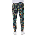 Retro Sea Turtle Pattern Print Scuba Joggers