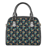 Retro Sea Turtle Pattern Print Shoulder Handbag