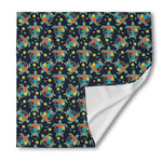 Retro Sea Turtle Pattern Print Silk Bandana