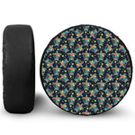 Retro Sea Turtle Pattern Print Tire Cover