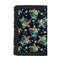Retro Sea Turtle Pattern Print Trifold Wallet