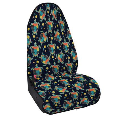 Retro Sea Turtle Pattern Print Waterproof Car Seat Cover